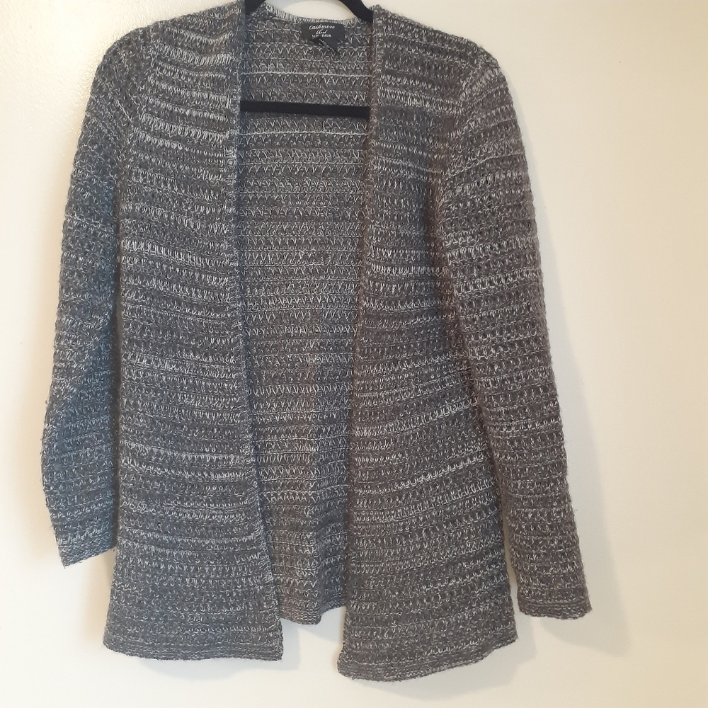 Gray Black Wool cardigan